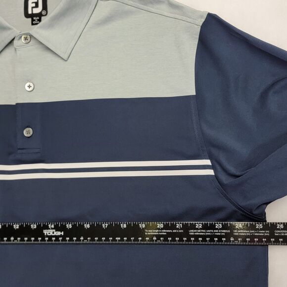 FootJoy Color Block Lisle Performance Golf 4-Way Stretch Breathable XL Polo Mens - Picture 13 of 14